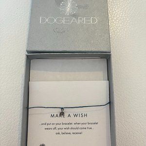 NEW & BOXED DOGEARED BLUE CORD MAKE A WISH BRACELET